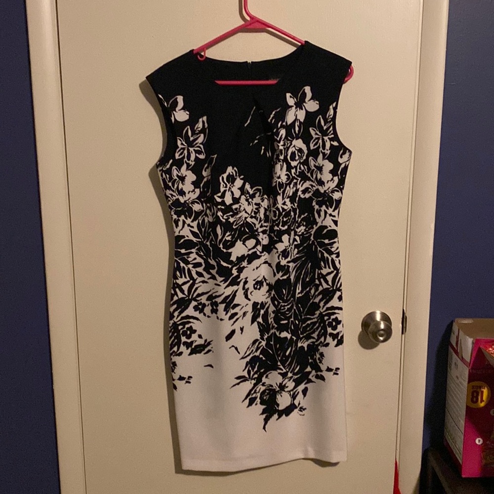 Black white biz casual dress 8